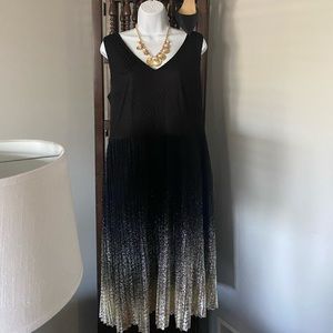 Dress barn-Metallic  “Black & Gold” style Dress